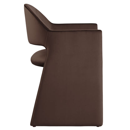 Talia Performance Velvet Dining Armchair By HouseBean