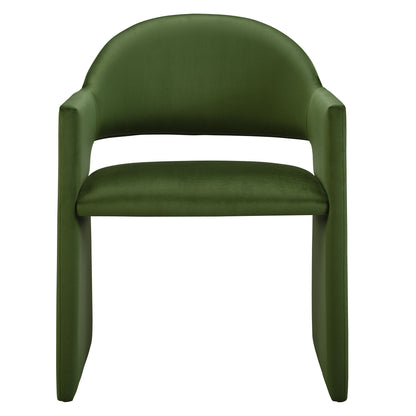 Talia Performance Velvet Dining Armchair By HouseBean