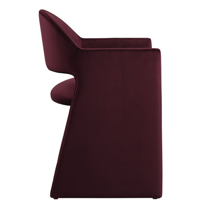 Talia Performance Velvet Dining Armchair By HouseBean