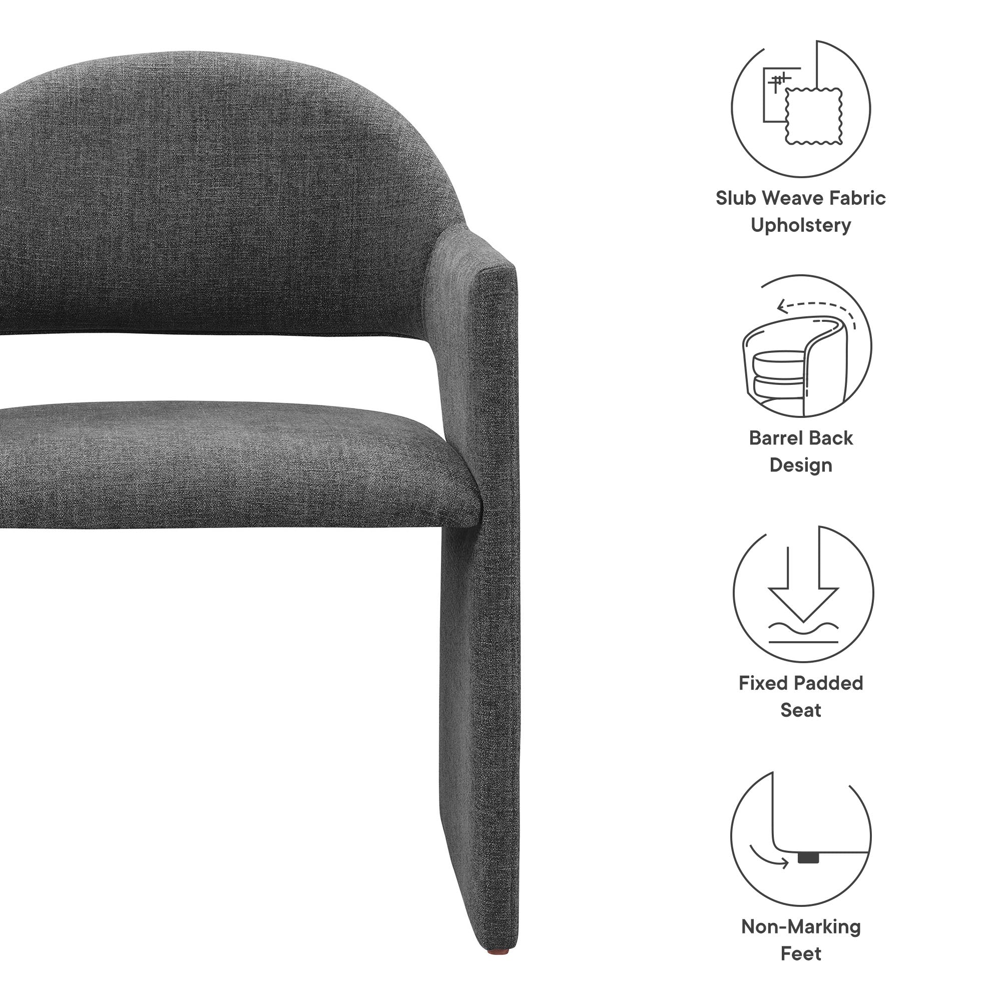 Talia Upholstered Fabric Dining Armchair By HouseBean