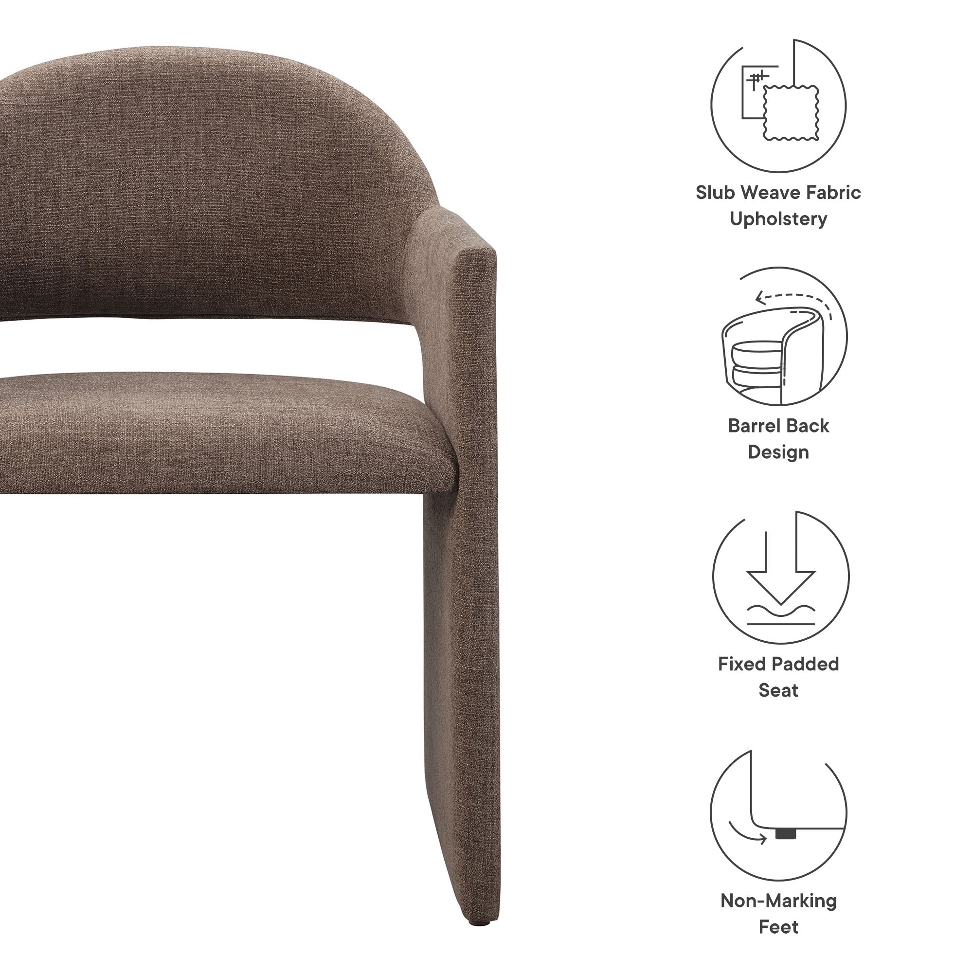 Talia Upholstered Fabric Dining Armchair By HouseBean