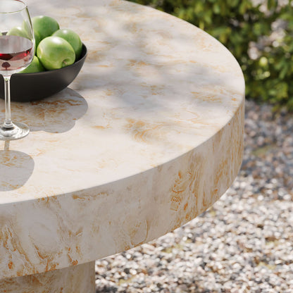 Alora Indoor - Outdoor Patio Concrete Round Coffee Table by Modway