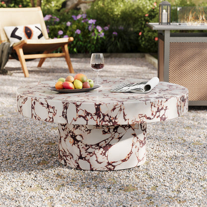 Alora Indoor - Outdoor Patio Concrete Round Coffee Table by Modway