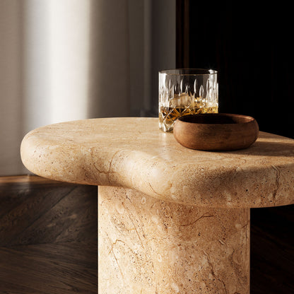 Elowen Indoor - Outdoor Patio Textured Faux Travertine Side Table by Modway