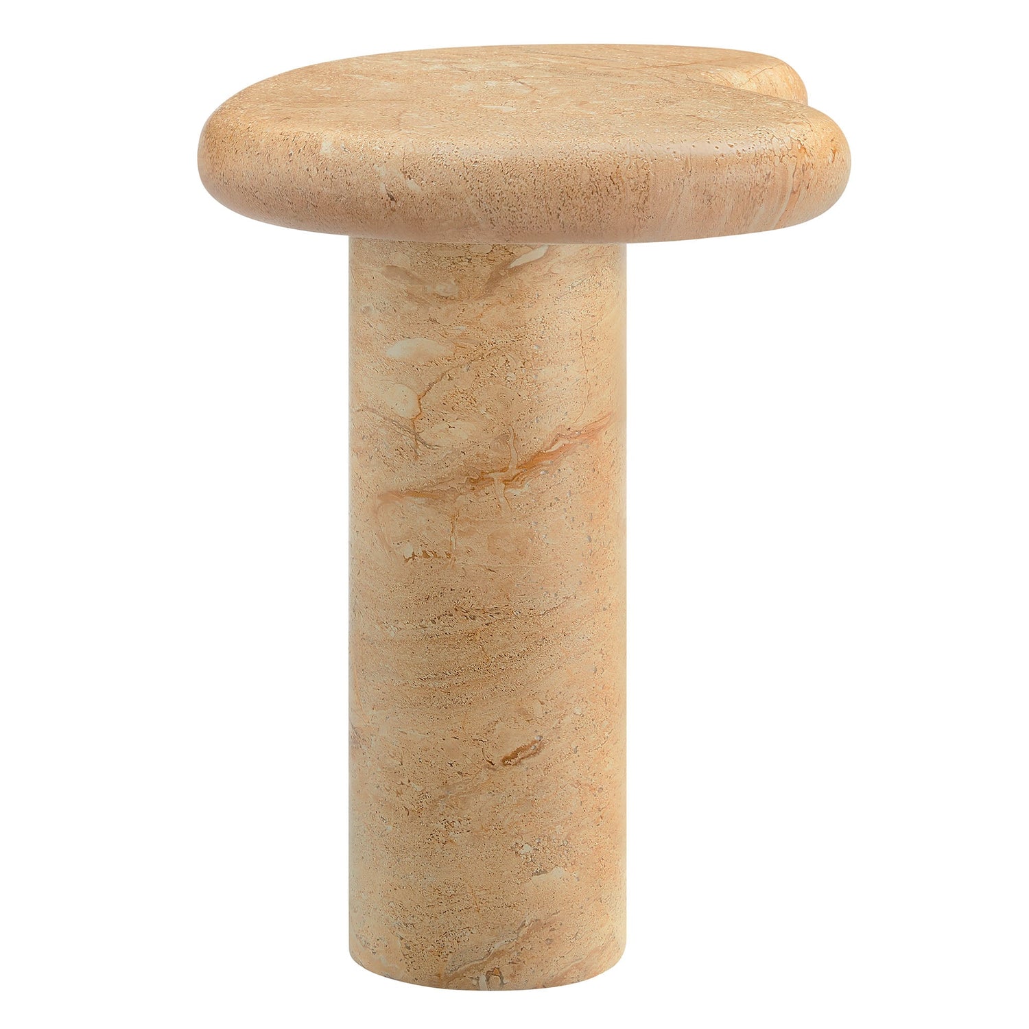 Elowen Indoor - Outdoor Patio Textured Faux Travertine Side Table by Modway