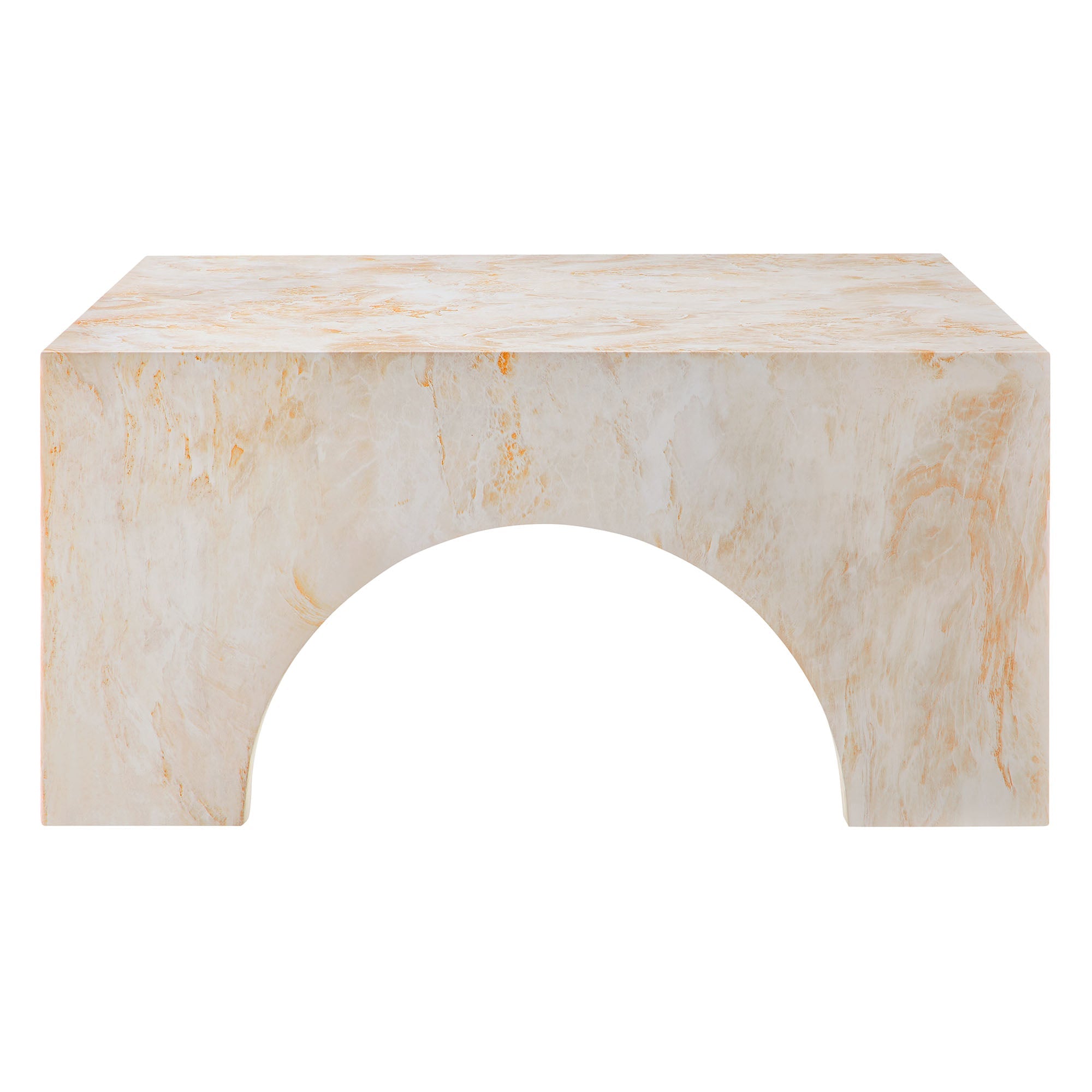 Valen Indoor - Outdoor Patio Arched Concrete Coffee Table by Modway