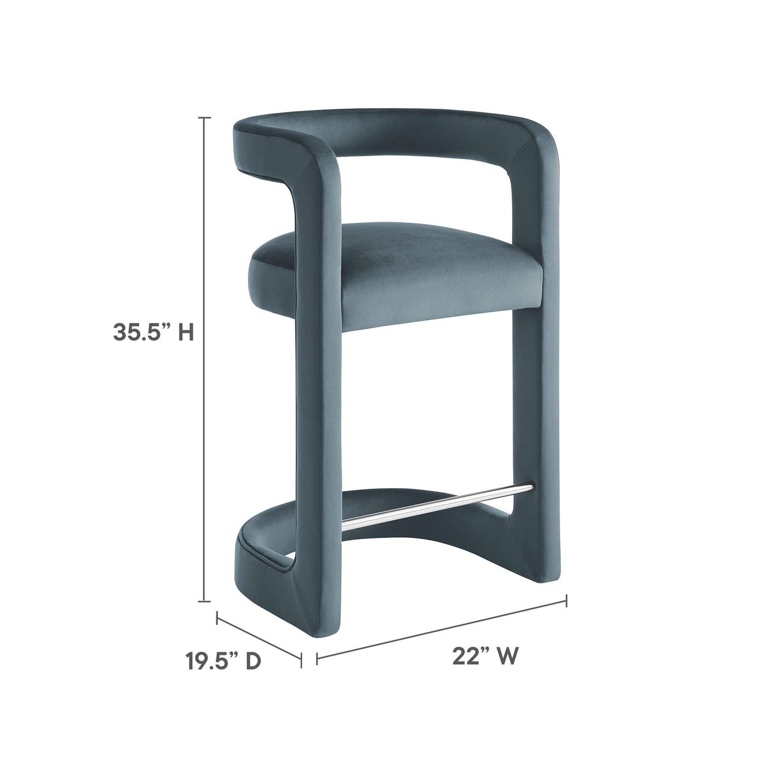 Winslow Performance Velvet Counter Stool by Modway