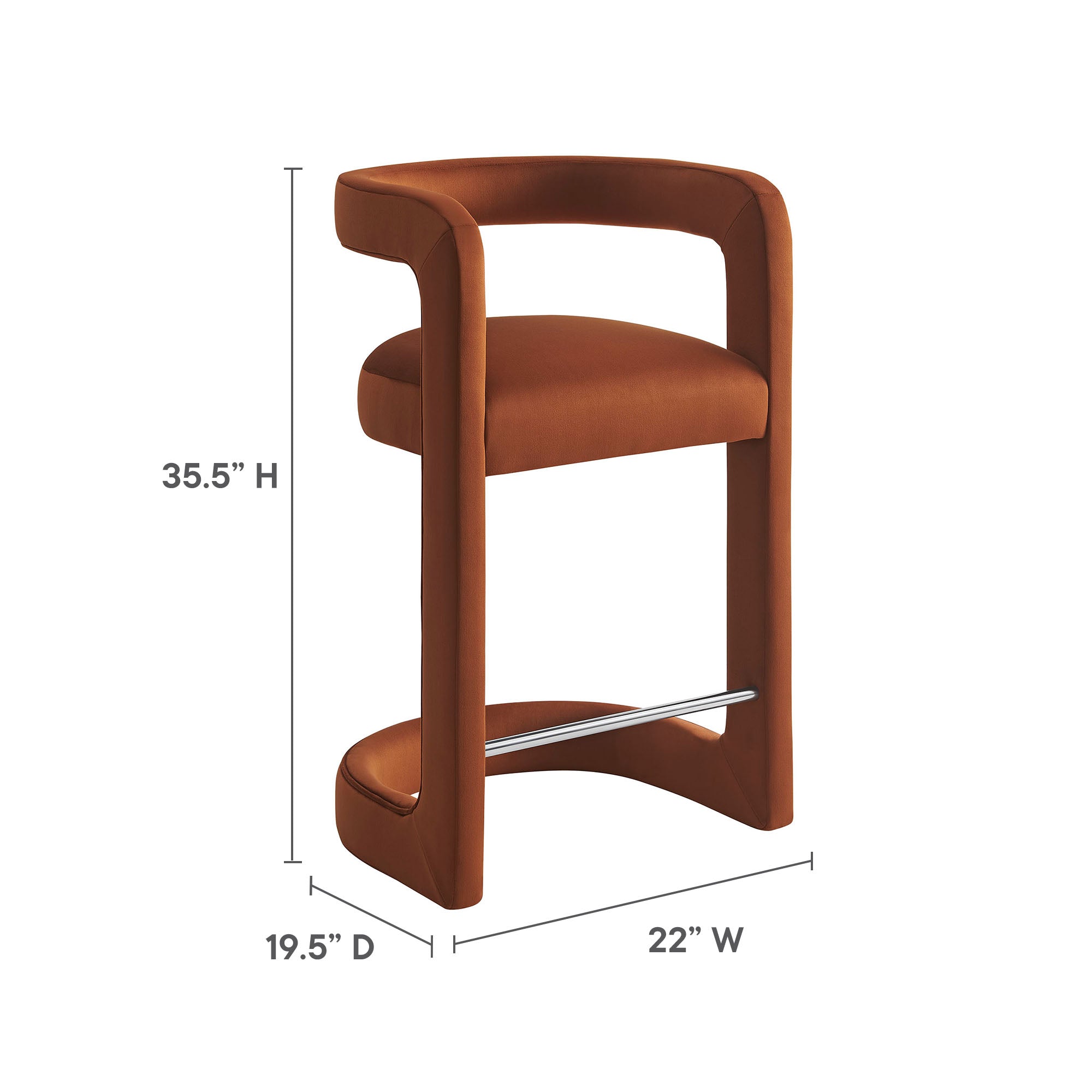 Winslow Performance Velvet Counter Stool by Modway