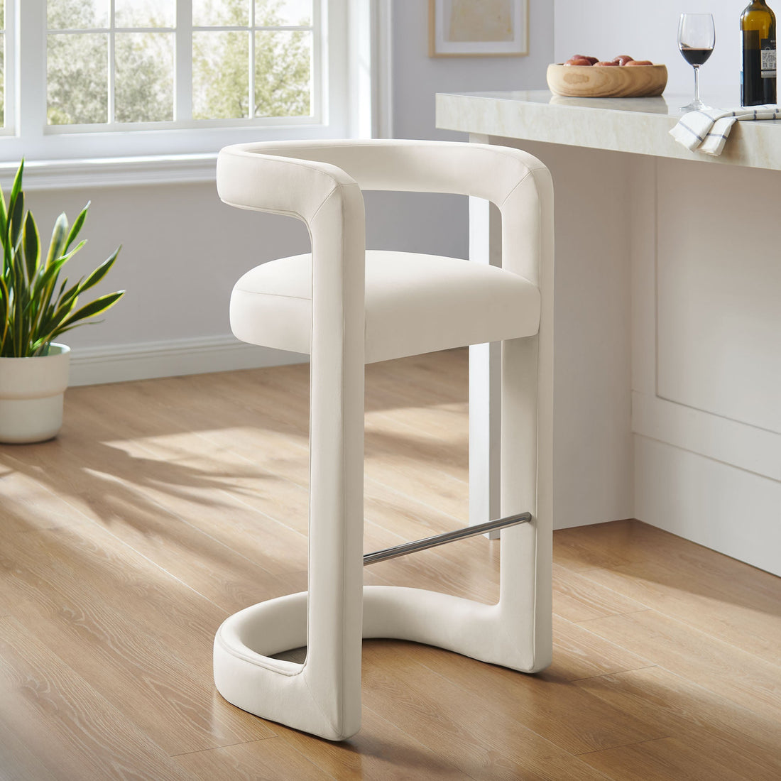 Winslow Performance Velvet Bar Stool by Modway