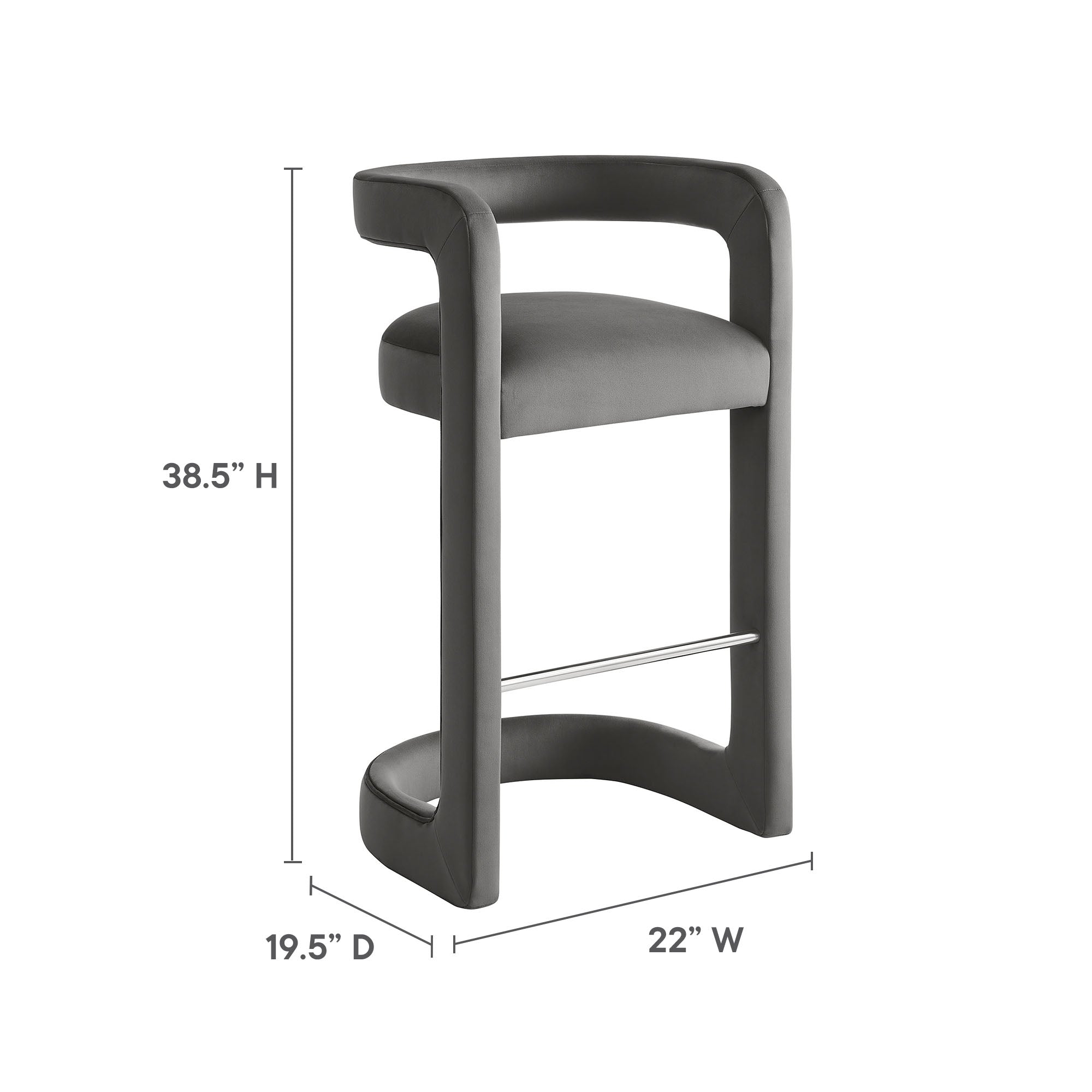 Winslow Performance Velvet Bar Stool by Modway