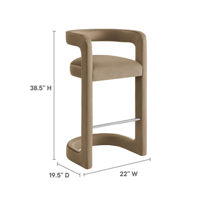 Winslow Performance Velvet Bar Stool by Modway