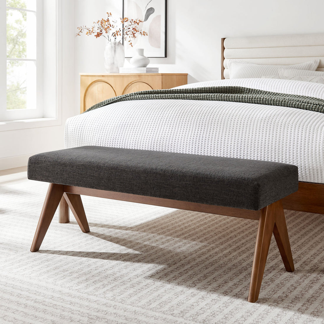 Lyra Upholstered Bench by Modway