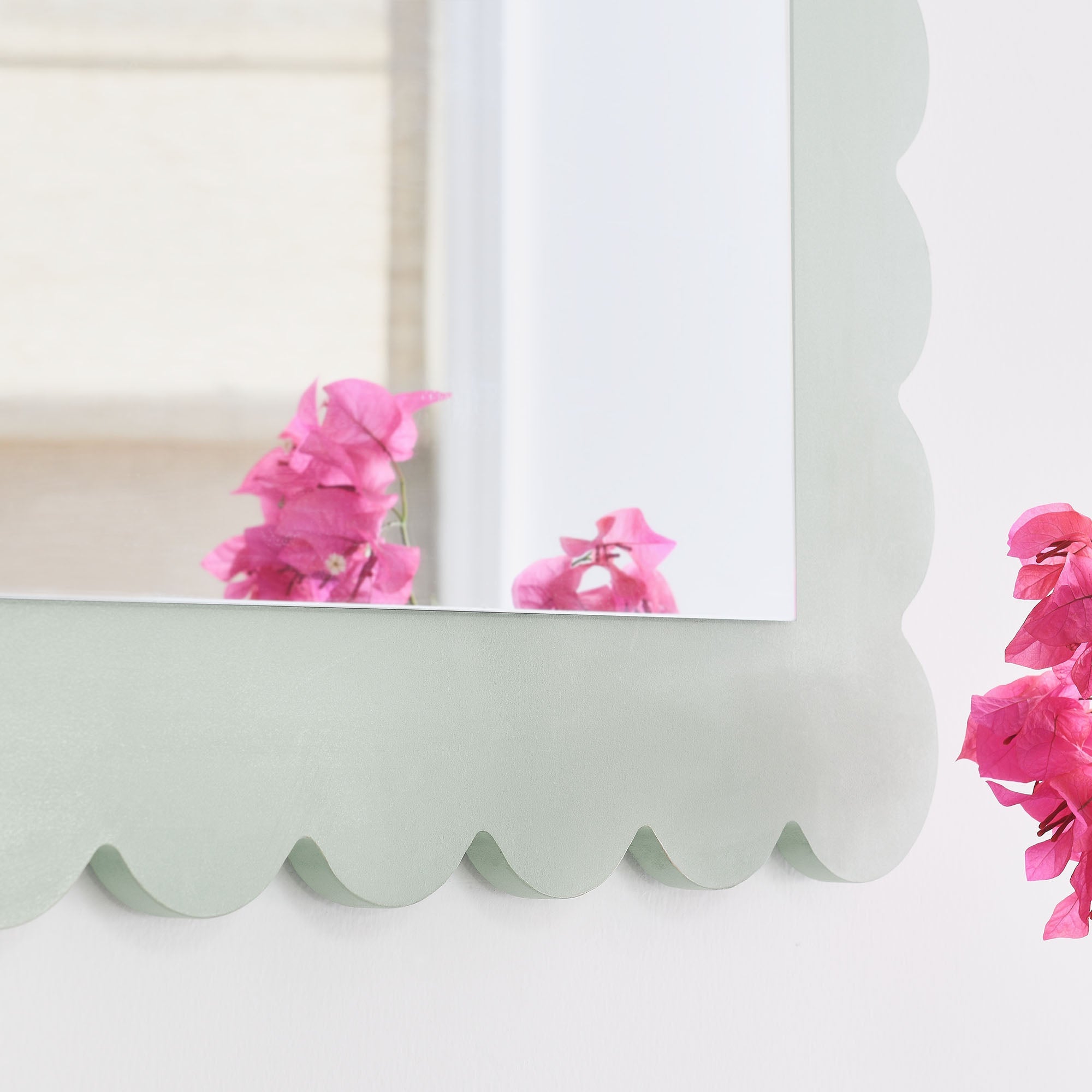 Emmeline Scalloped Rectangle Wall Mirror By HouseBean