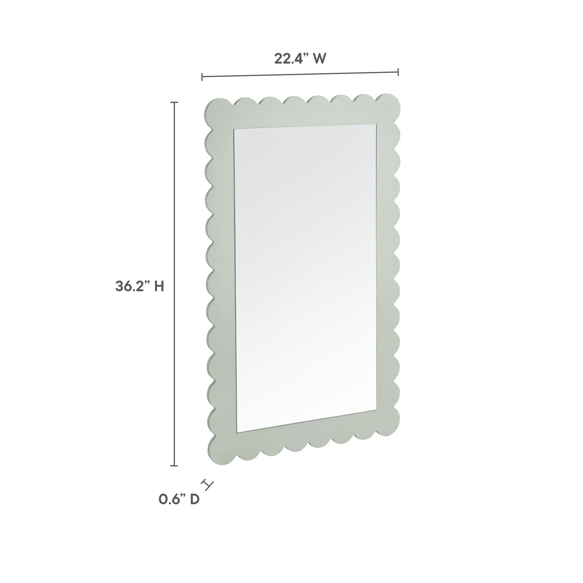 Emmeline Scalloped Rectangle Wall Mirror By HouseBean