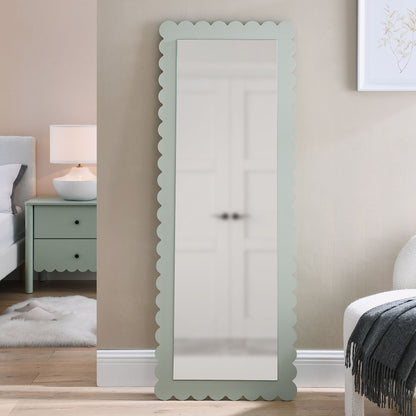 Emmeline Scalloped Rectangle Floor Mirror By HouseBean