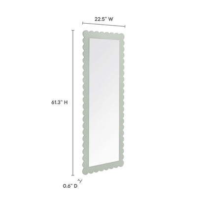 Emmeline Scalloped Rectangle Floor Mirror By HouseBean