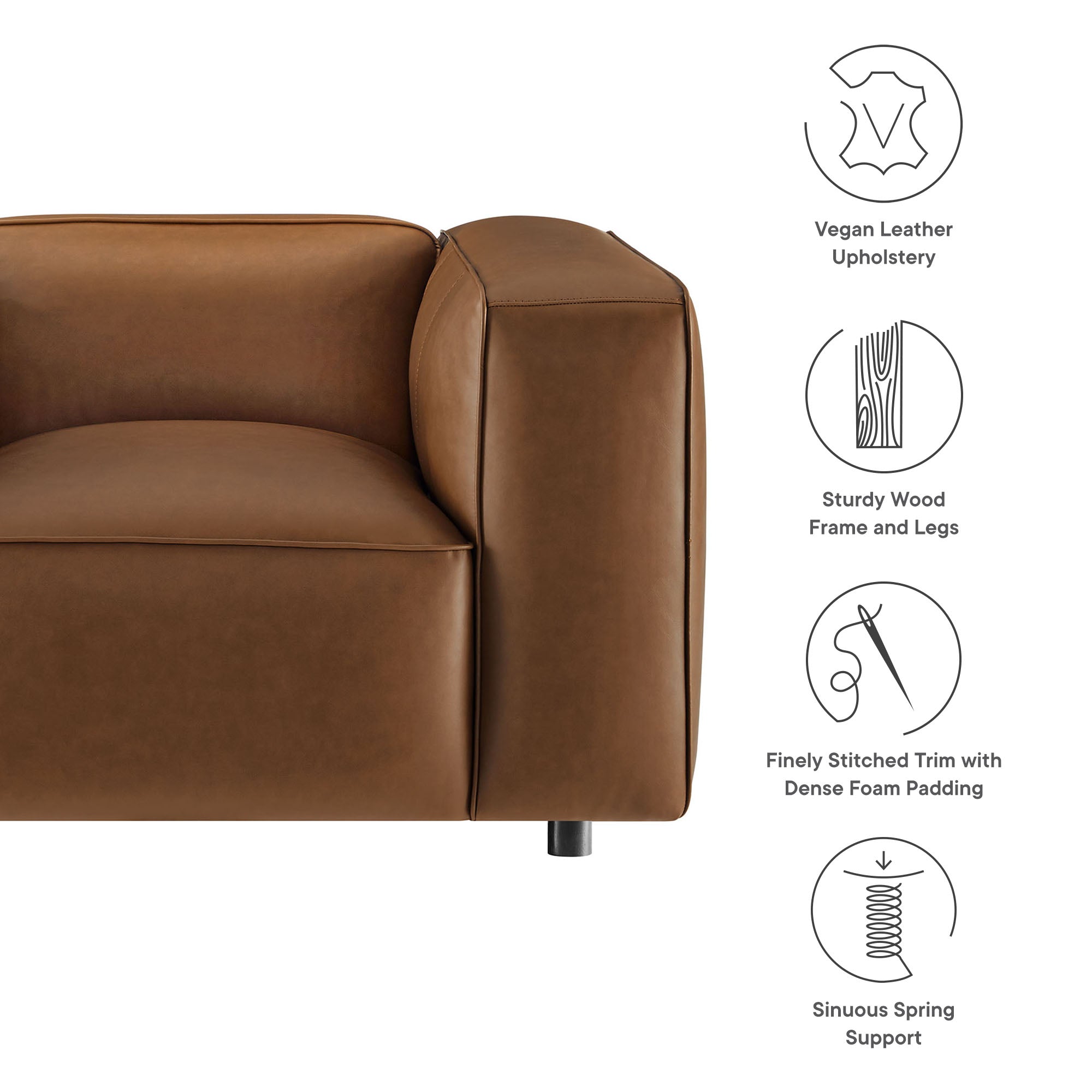 Auren Upholstered Vegan Leather Armchair by Modway