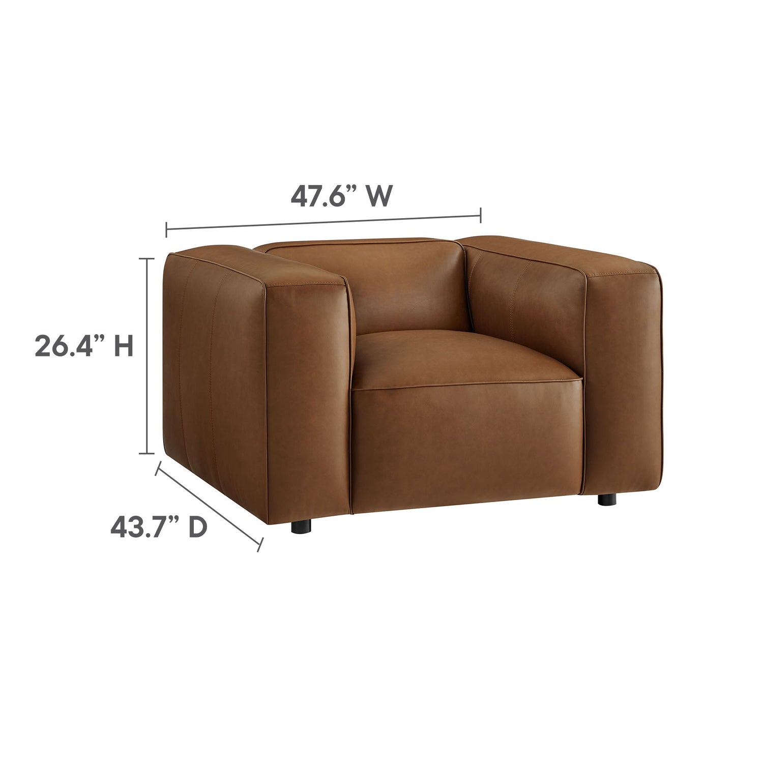 Auren Upholstered Vegan Leather Armchair by Modway