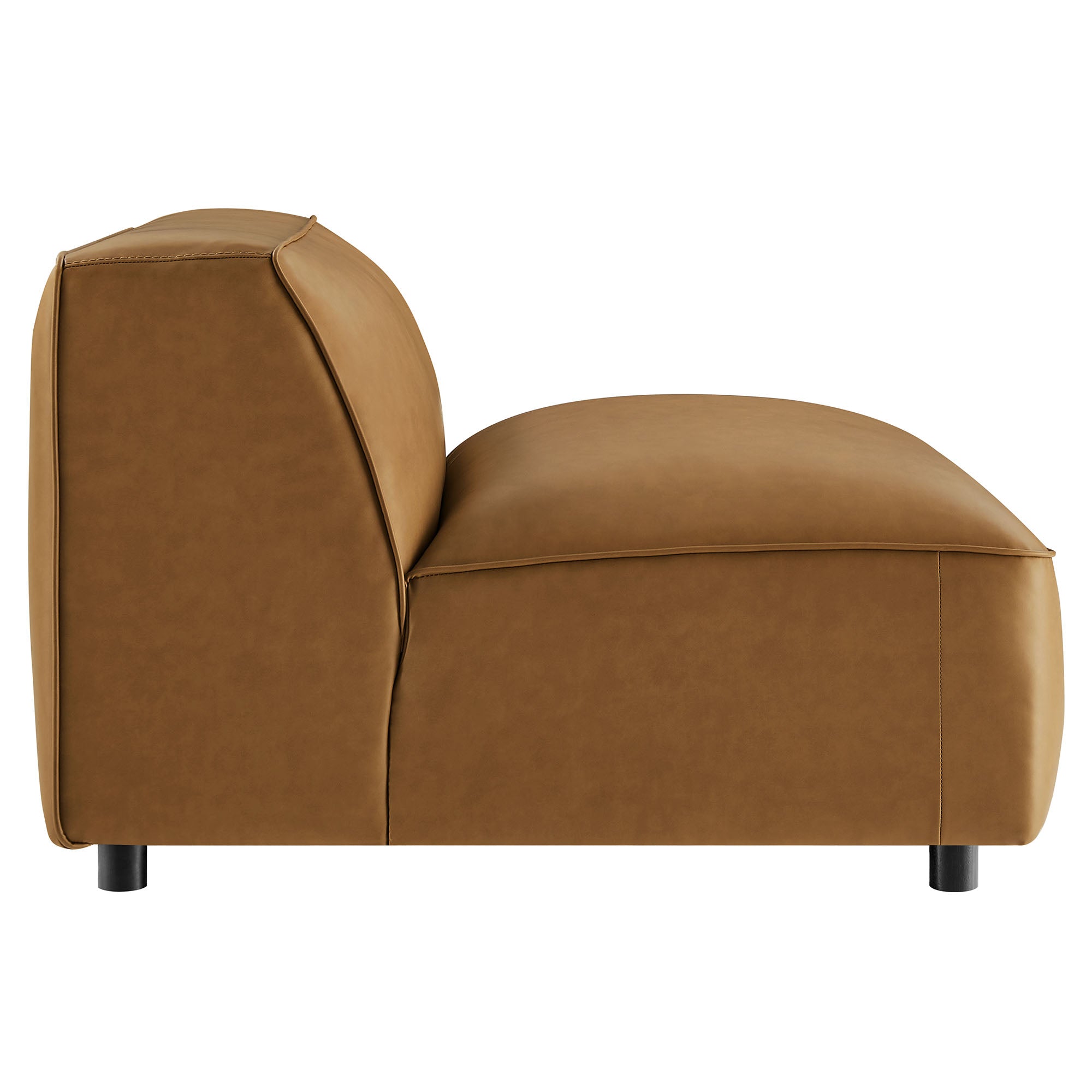 Auren Upholstered Vegan Leather Modular Armless Chair by Modway