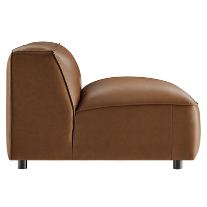 Auren Upholstered Vegan Leather Modular Armless Chair by Modway