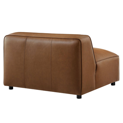 Auren Upholstered Vegan Leather Modular Armless Chair by Modway