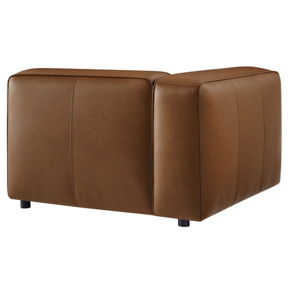 Auren Upholstered Vegan Leather Modular Left Armchair by Modway