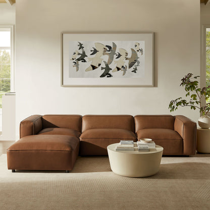Auren 4-Piece Vegan Leather Modular Sofa Set by Modway