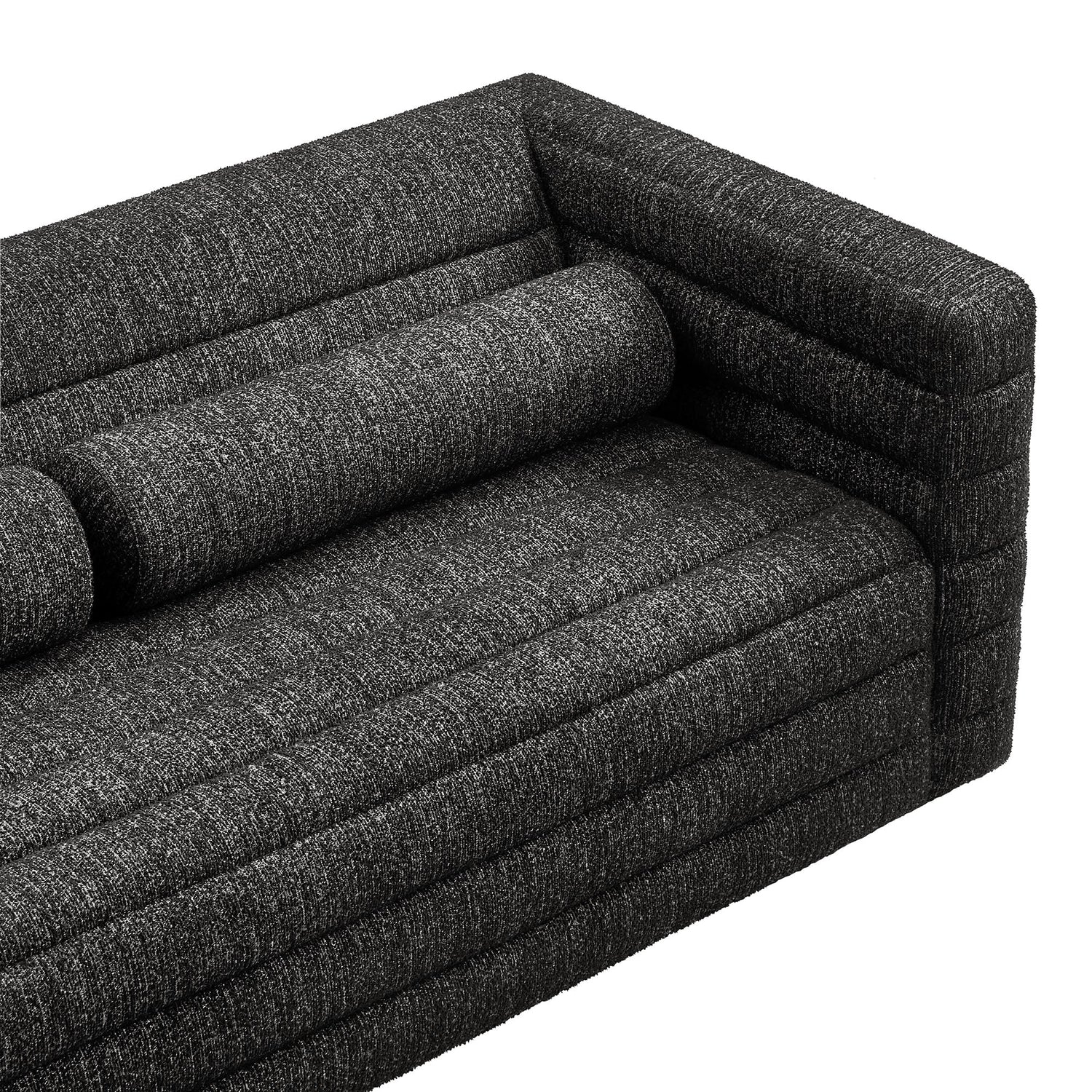 Relle Channel Tufted Boucle Upholstered Sofa by Modway