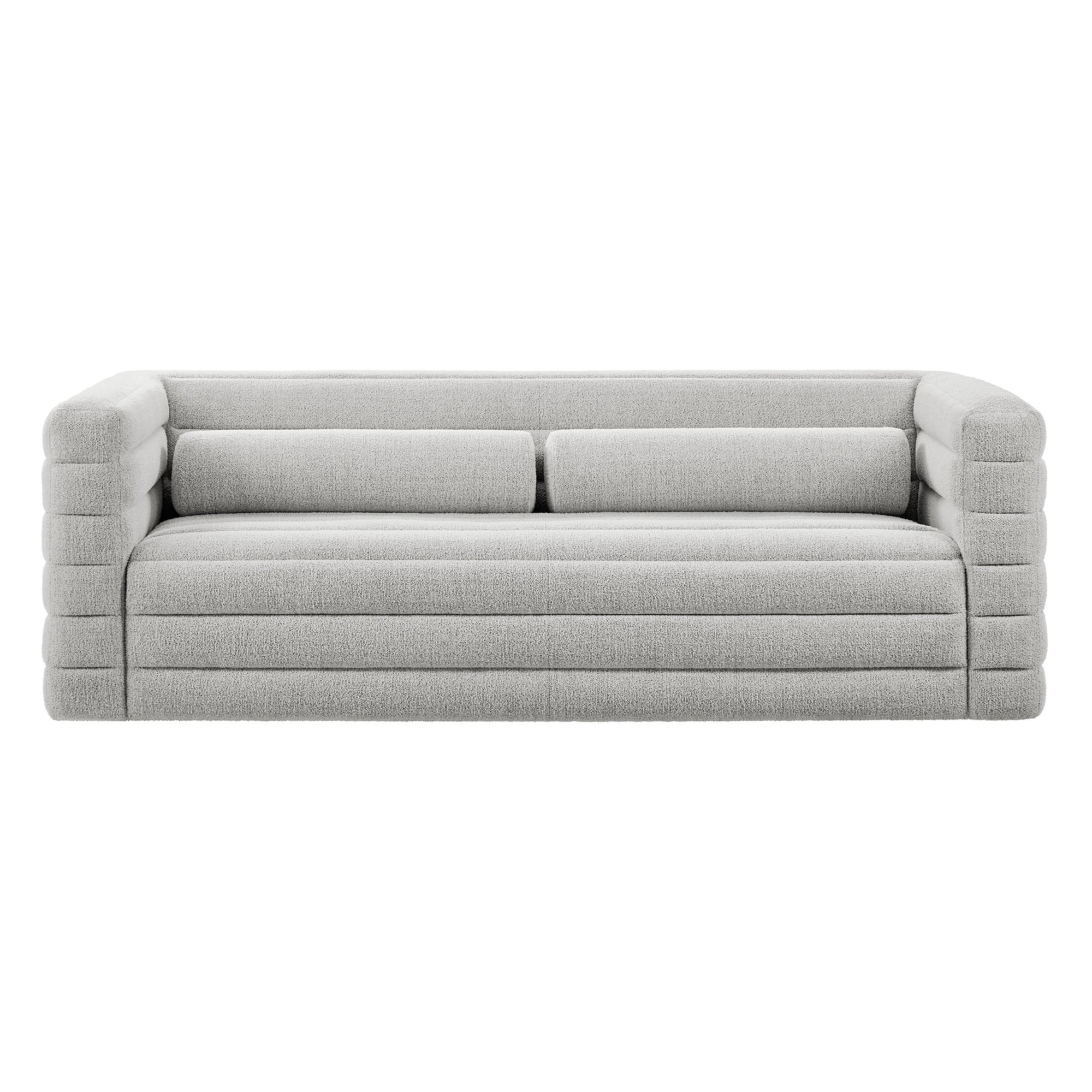 Relle Channel Tufted Boucle Upholstered Sofa by Modway