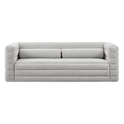 Relle Channel Tufted Boucle Upholstered Sofa by Modway