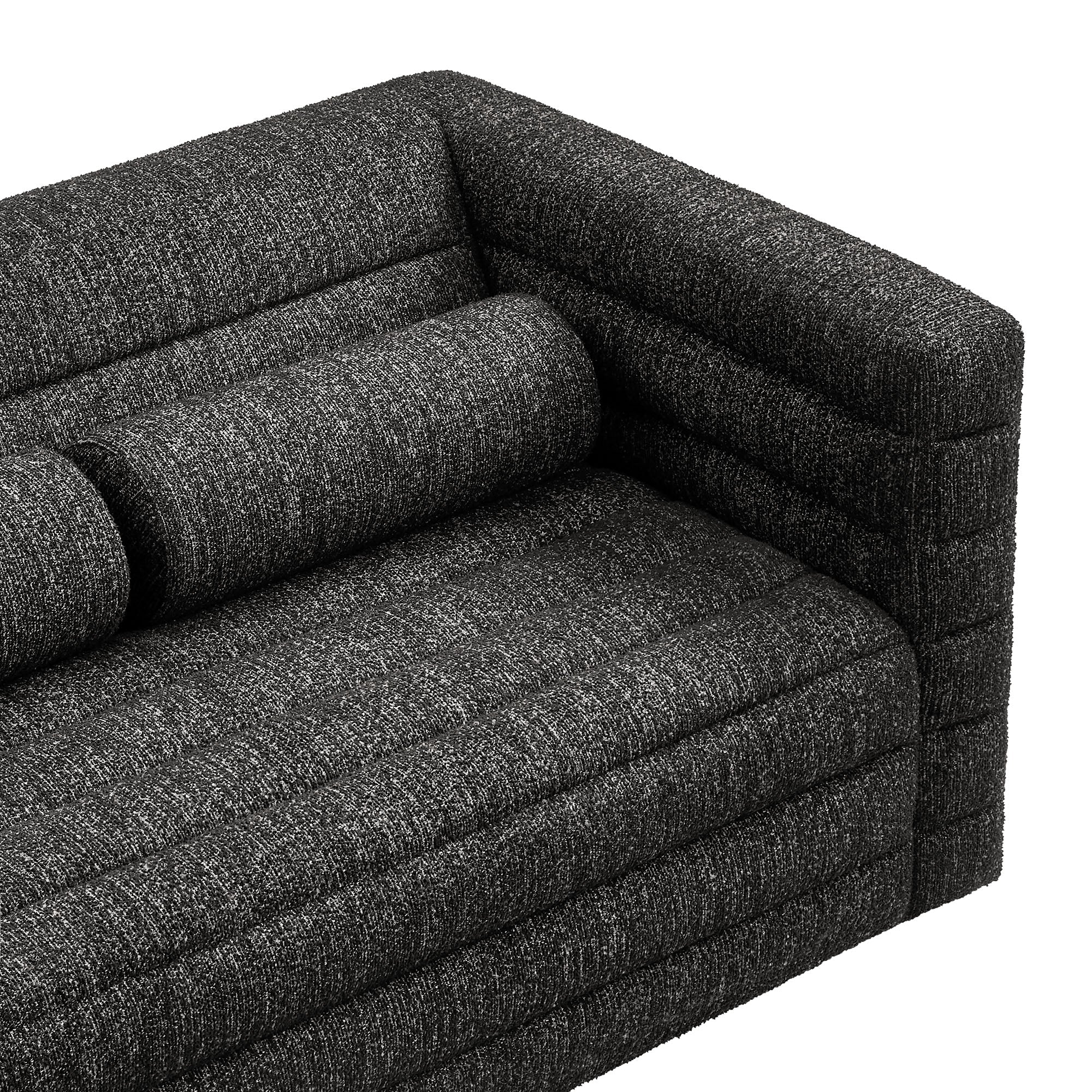 Relle Channel Tufted Boucle Upholstered Loveseat by Modway