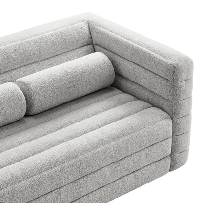 Relle Channel Tufted Boucle Upholstered Loveseat by Modway