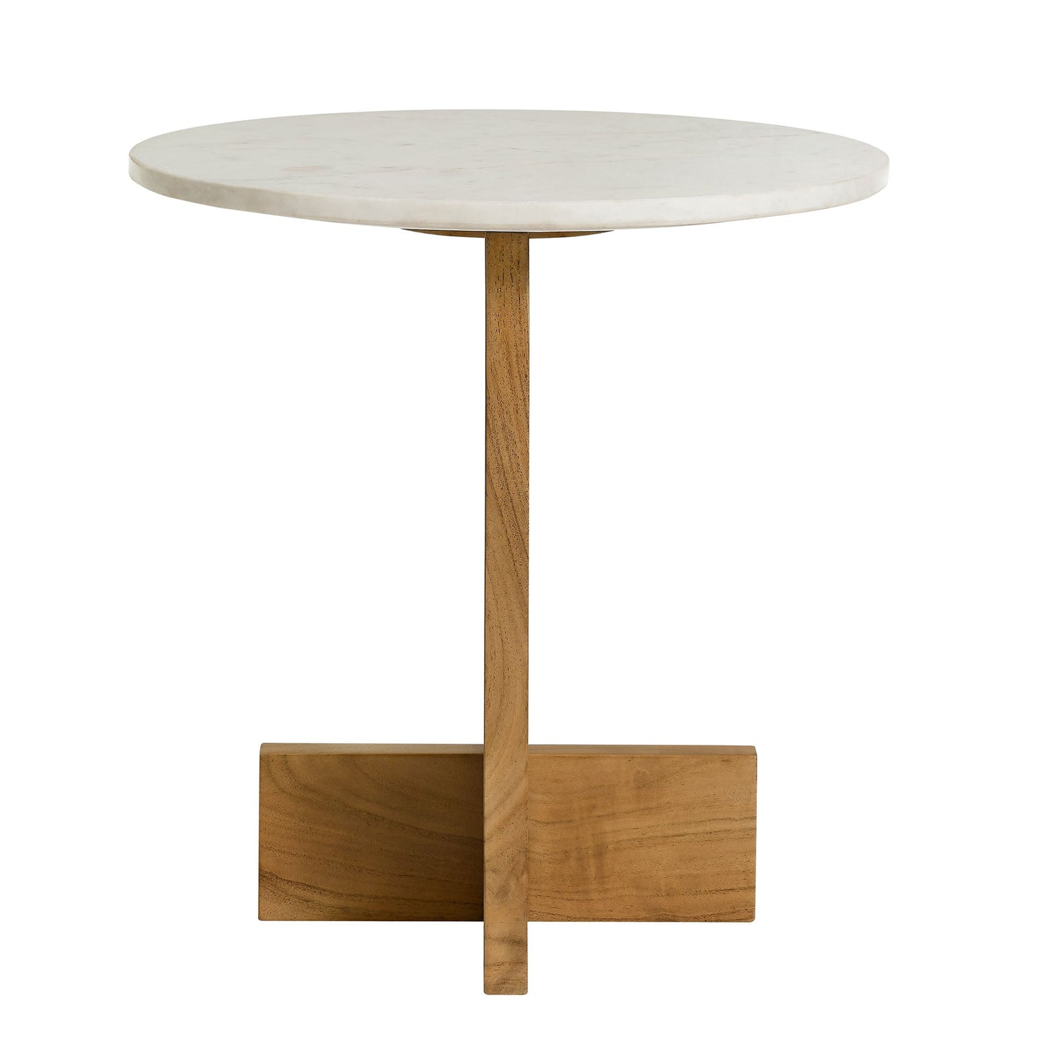 Tarin Acacia Wood and Marble Side Table by Modway