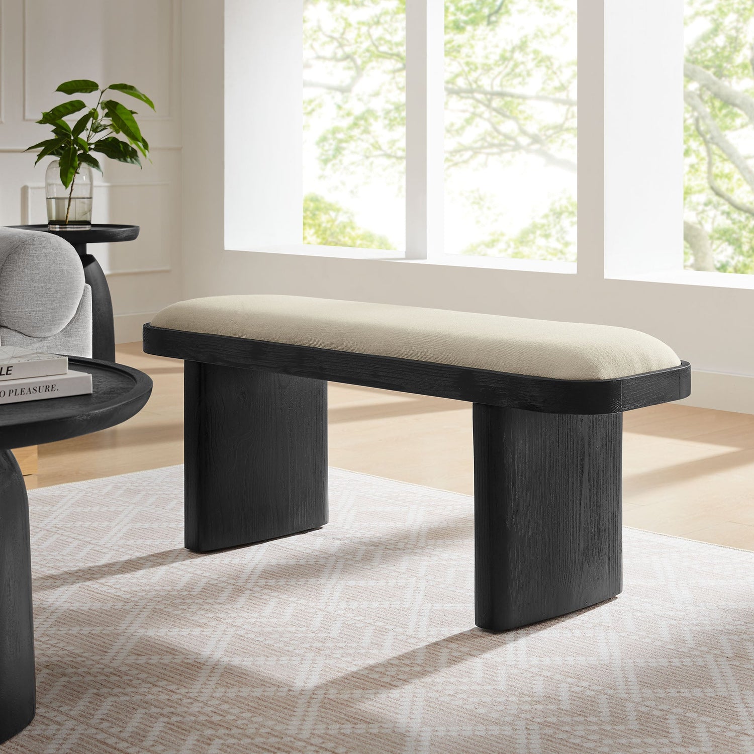 Iver 43&quot; Upholstered Wood Accent Bench by Modway