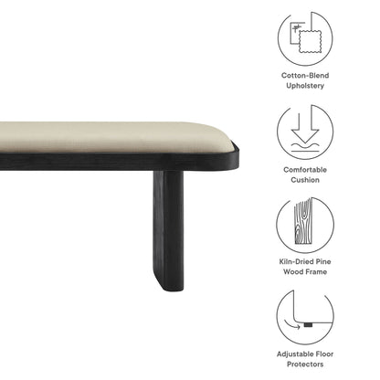 Iver 43&quot; Upholstered Wood Accent Bench by Modway
