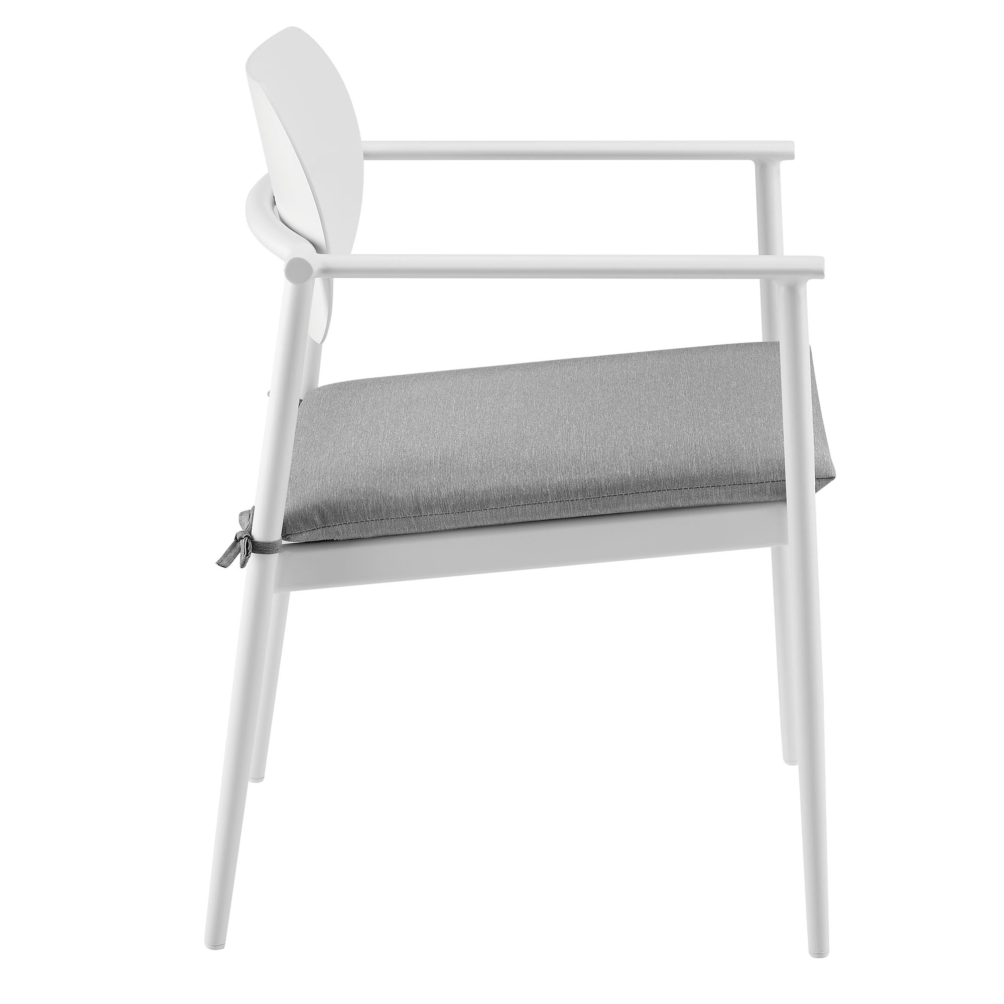 Aeris Stackable Outdoor Patio Aluminum Dining Armchair By HouseBean