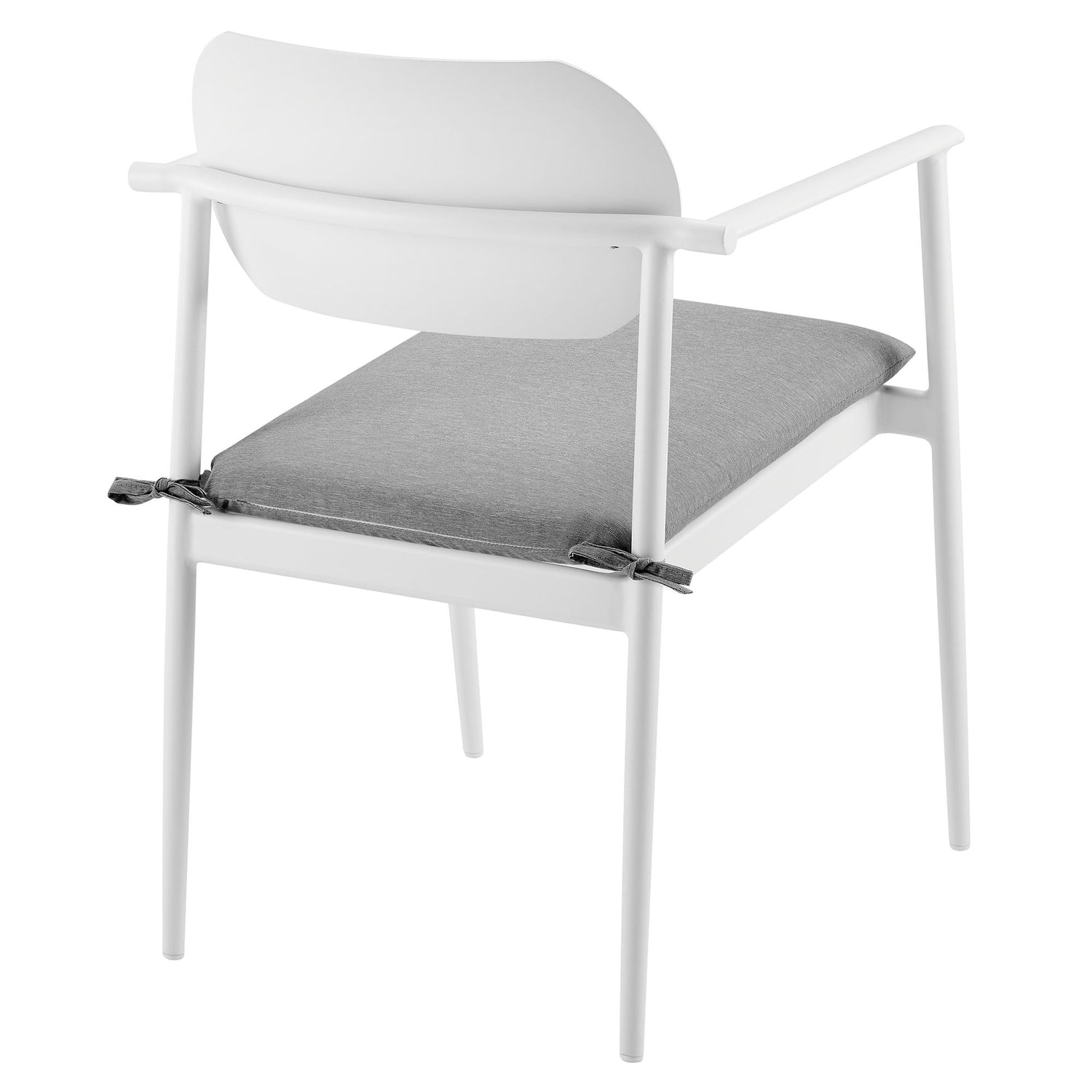 Aeris Stackable Outdoor Patio Aluminum Dining Armchair By HouseBean