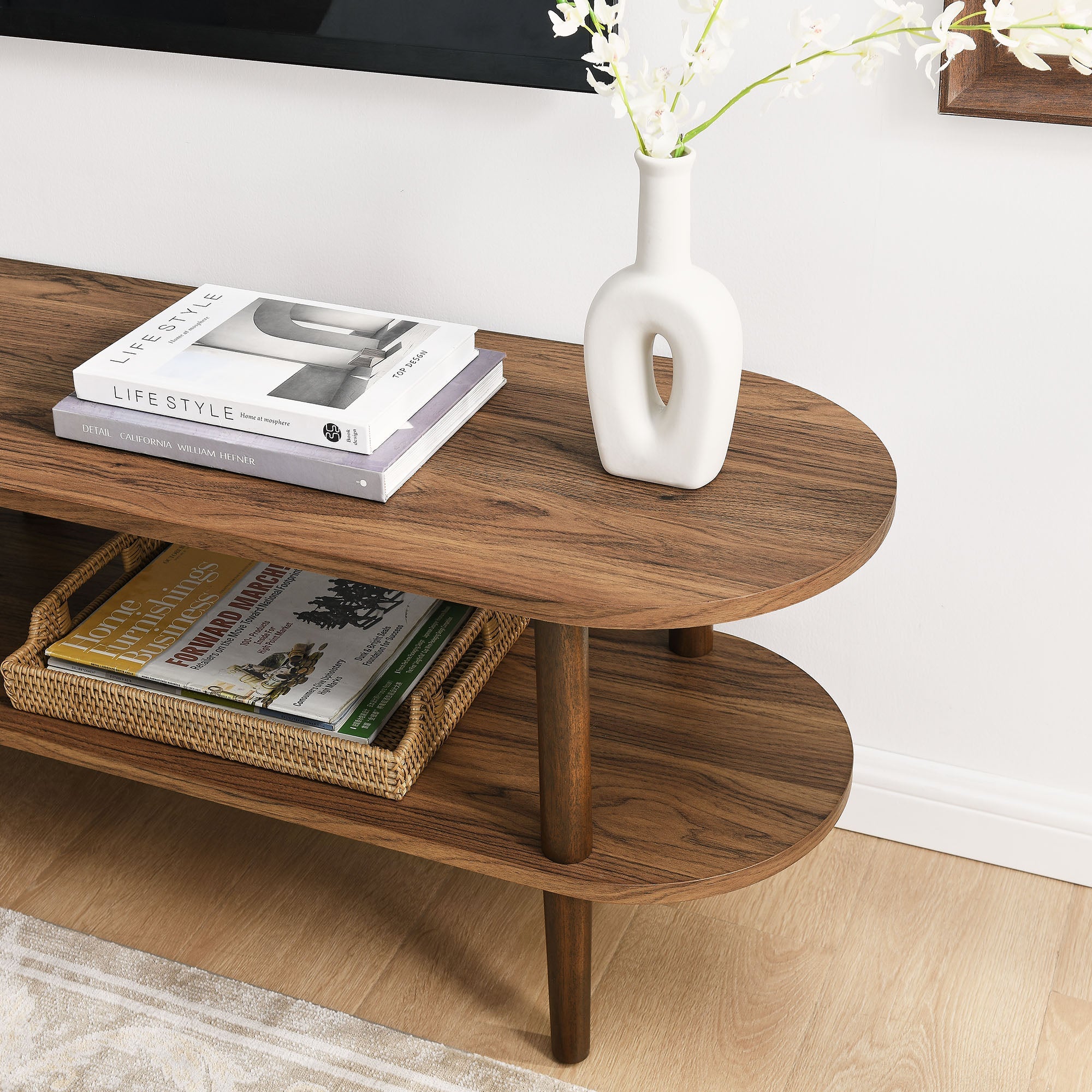 Torus Oval Wood TV Stand by Modway