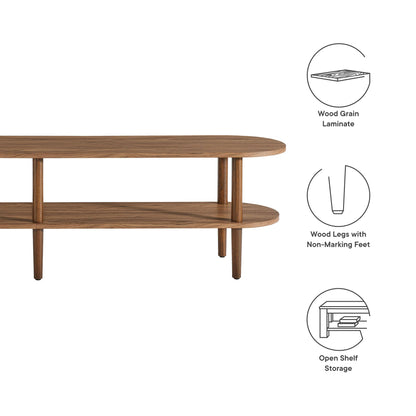 Torus Oval Wood TV Stand by Modway