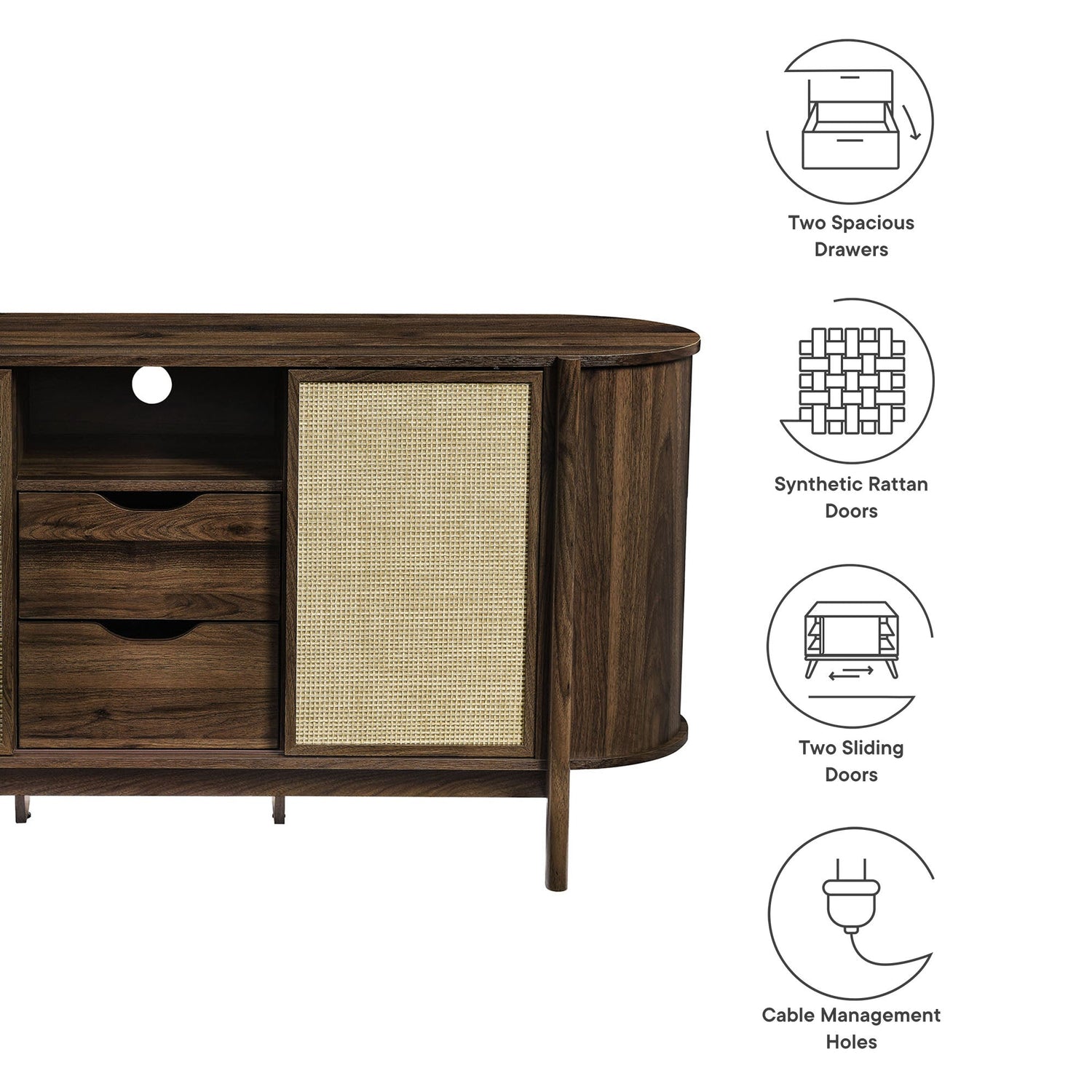 Reid 63&quot; Curved Sideboard by Modway
