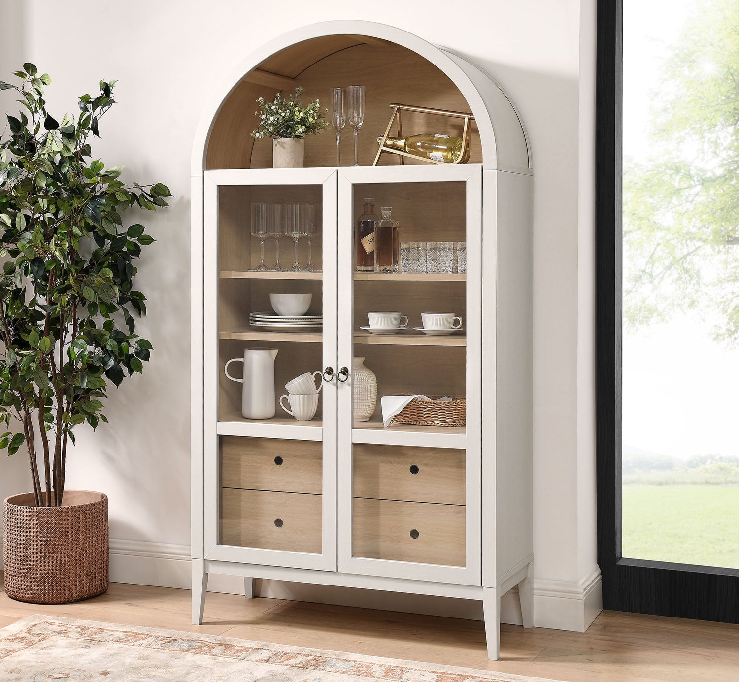 Nolan 74&quot; Tall Arched Storage Display Cabinet by Modway