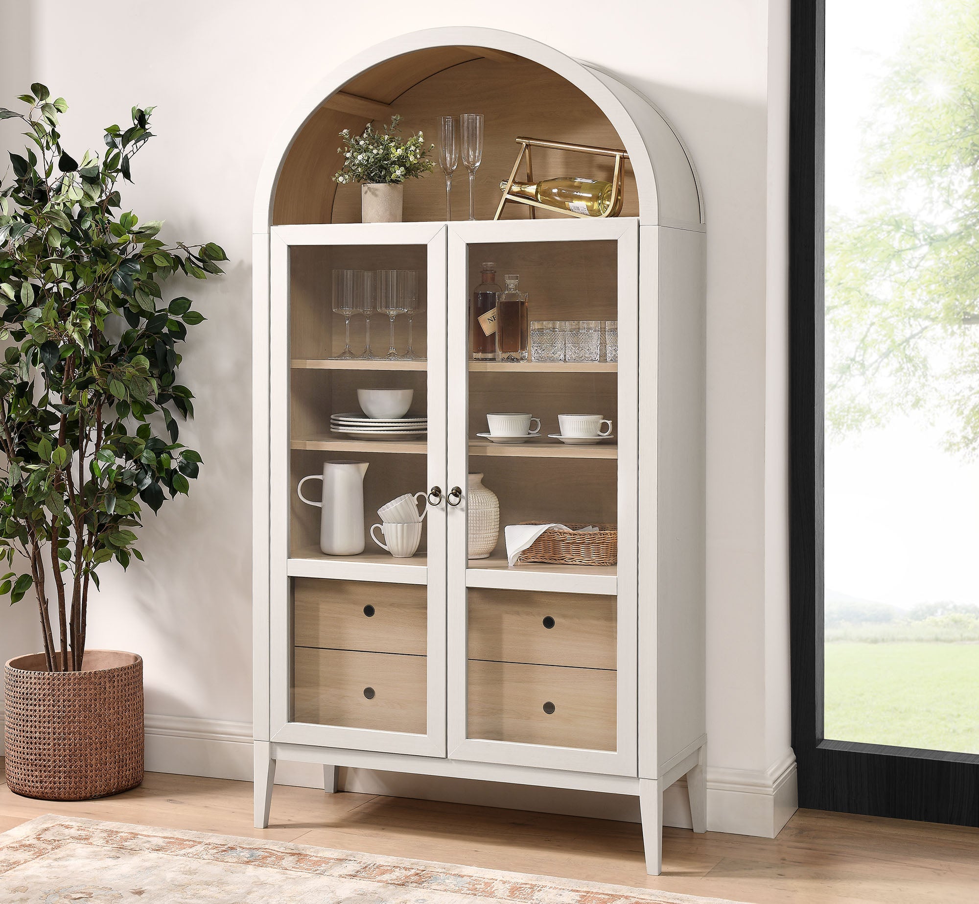 Nolan 74&quot; Tall Arched Storage Display Cabinet by Modway