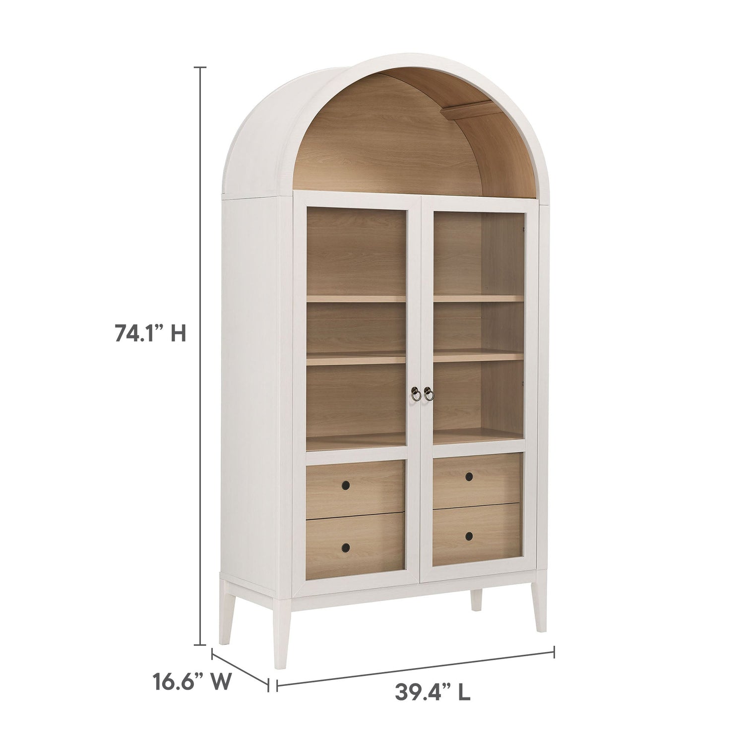 Nolan 74&quot; Tall Arched Storage Display Cabinet by Modway