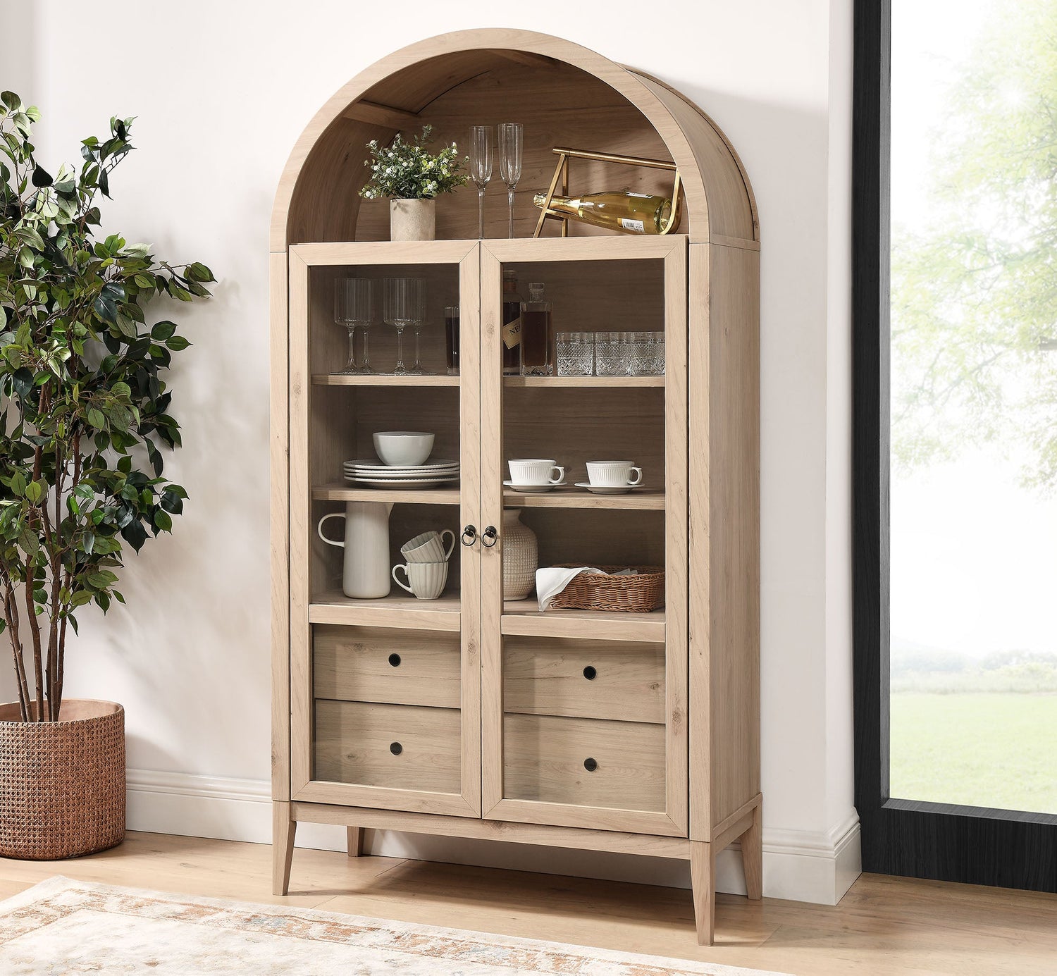 Nolan 74&quot; Tall Arched Storage Display Cabinet by Modway