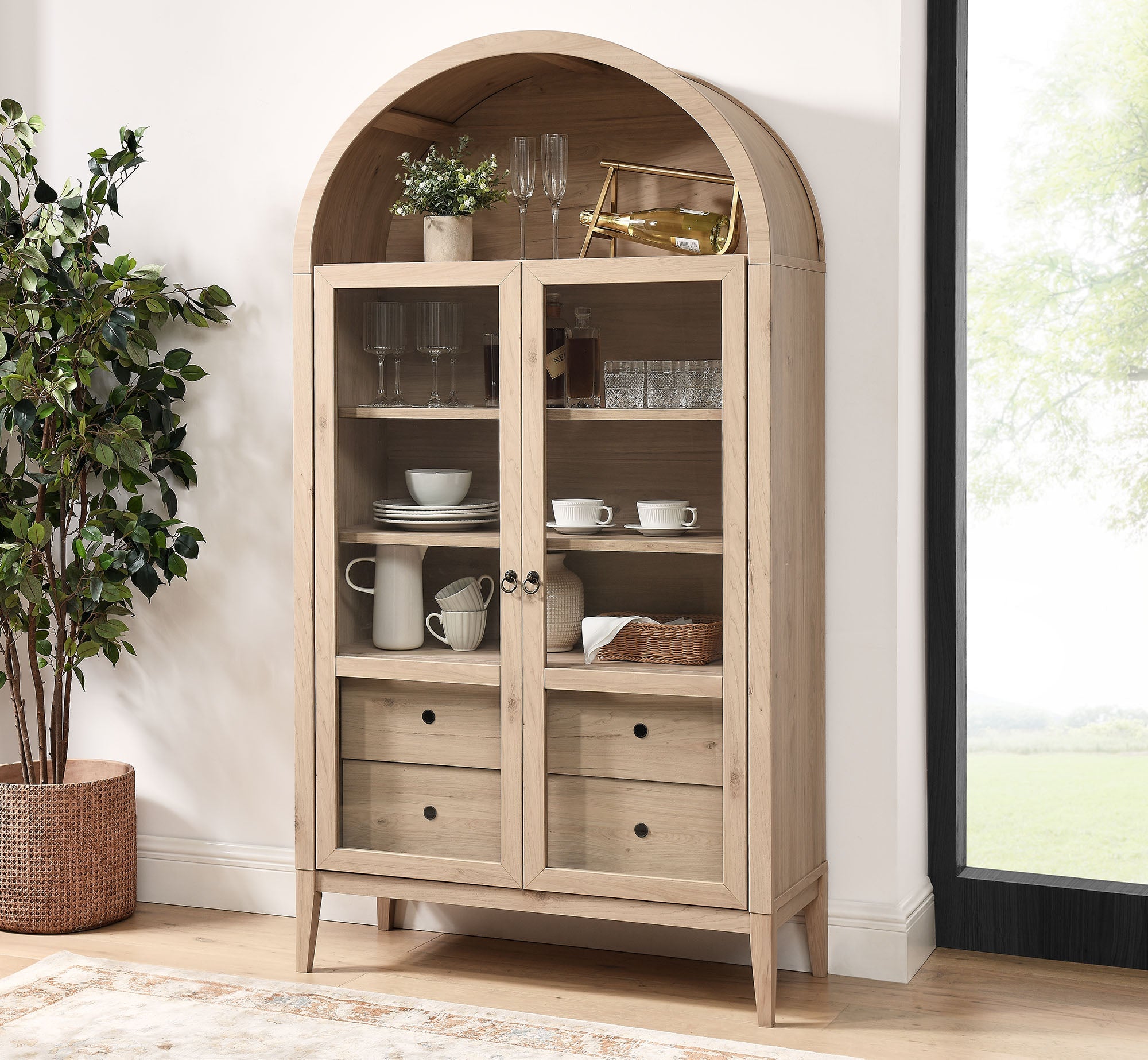 Nolan 74&quot; Tall Arched Storage Display Cabinet by Modway