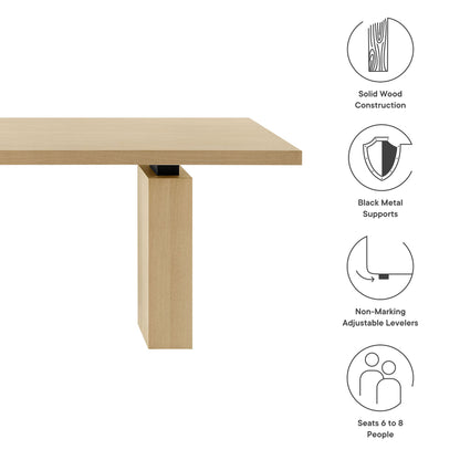 Piston 82&quot; Rectangular Wood Dining Table by Modway