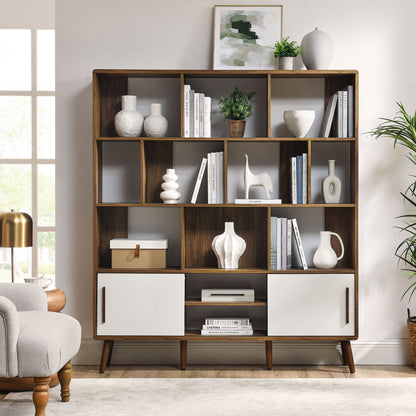 Transmit 59&quot; Bookcase with Sliding Doors by Modway
