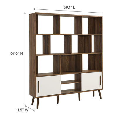 Transmit 59&quot; Bookcase with Sliding Doors by Modway