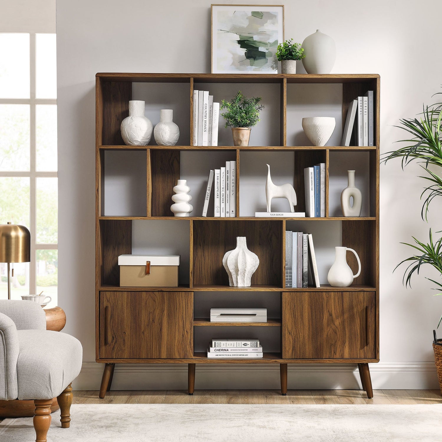 Transmit 59&quot; Bookcase with Sliding Doors by Modway
