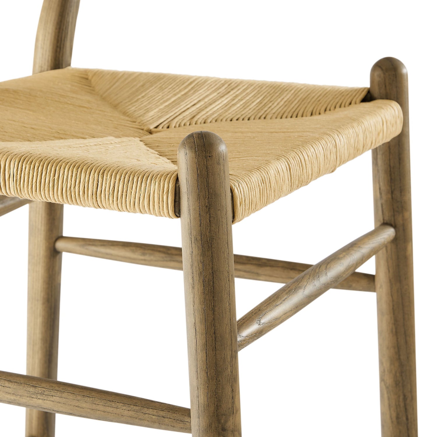 Amish Weathered Gray Teak Wood Counter Stool by Modway